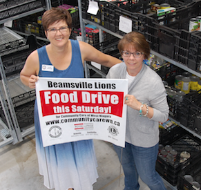 CCWN Lions food drive Carole Fuhrer